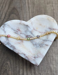 14K Gold dipped Multi-Color CZ Tennis Bracelet