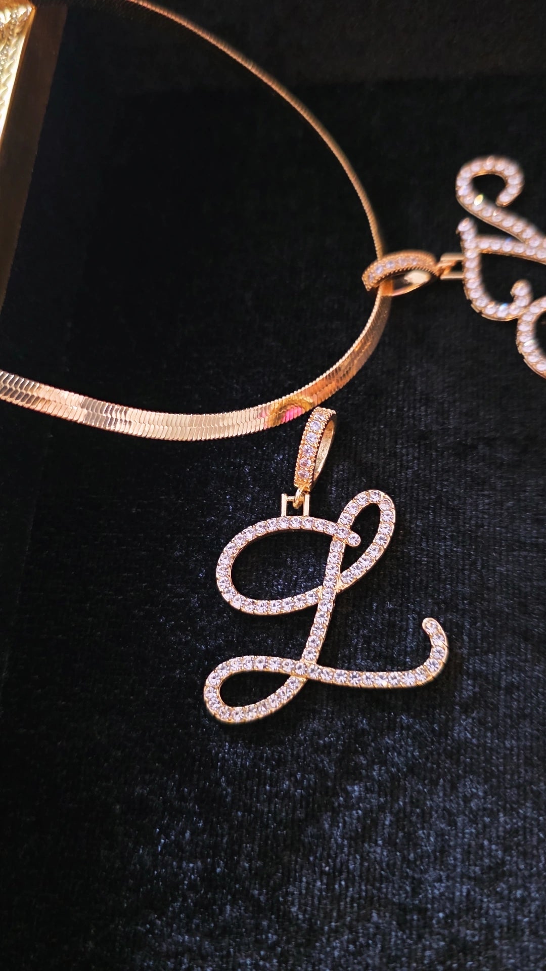 Herringbone Initial Necklace