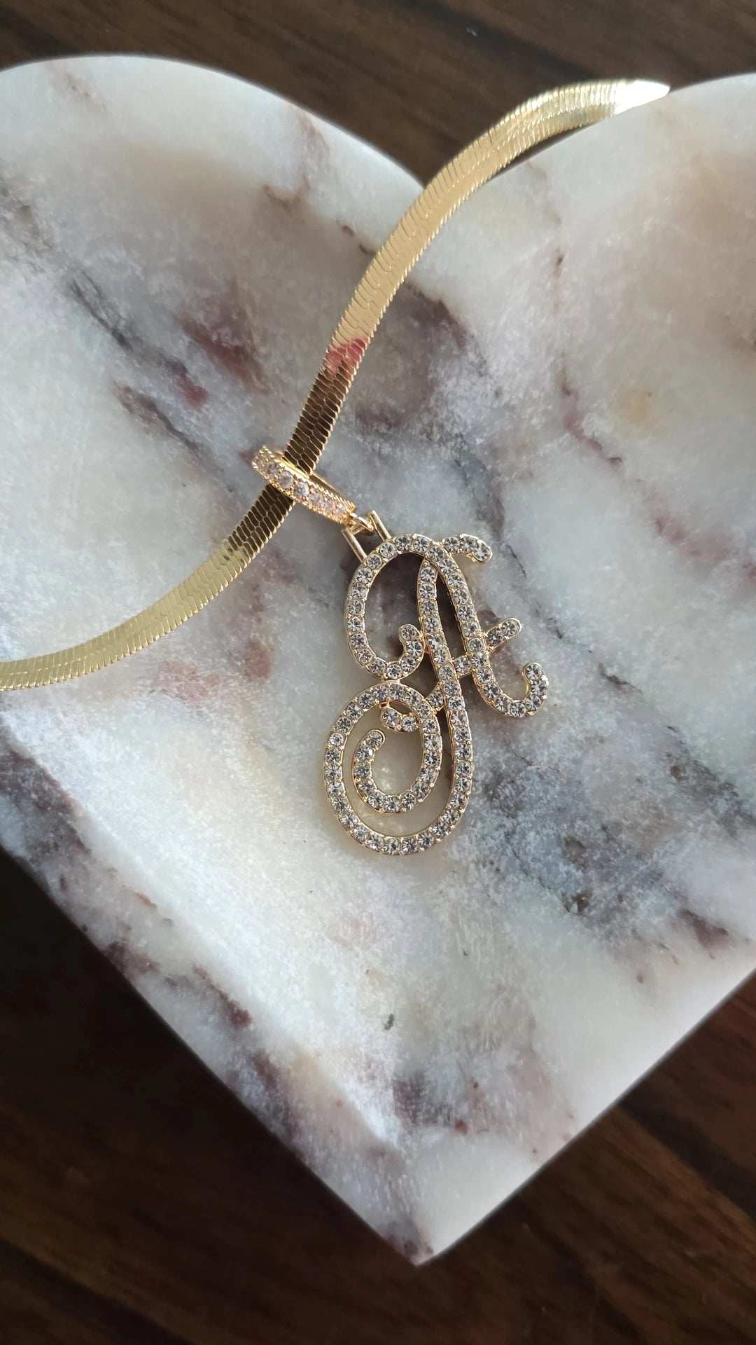 Herringbone Initial Necklace