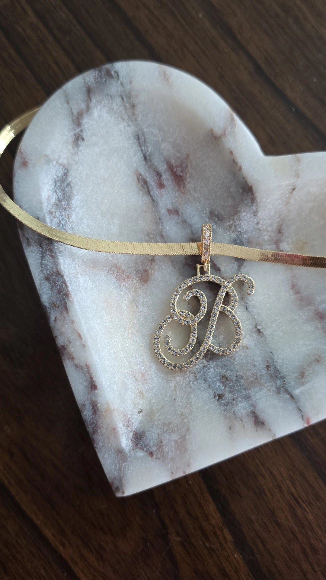 Herringbone Initial Necklace