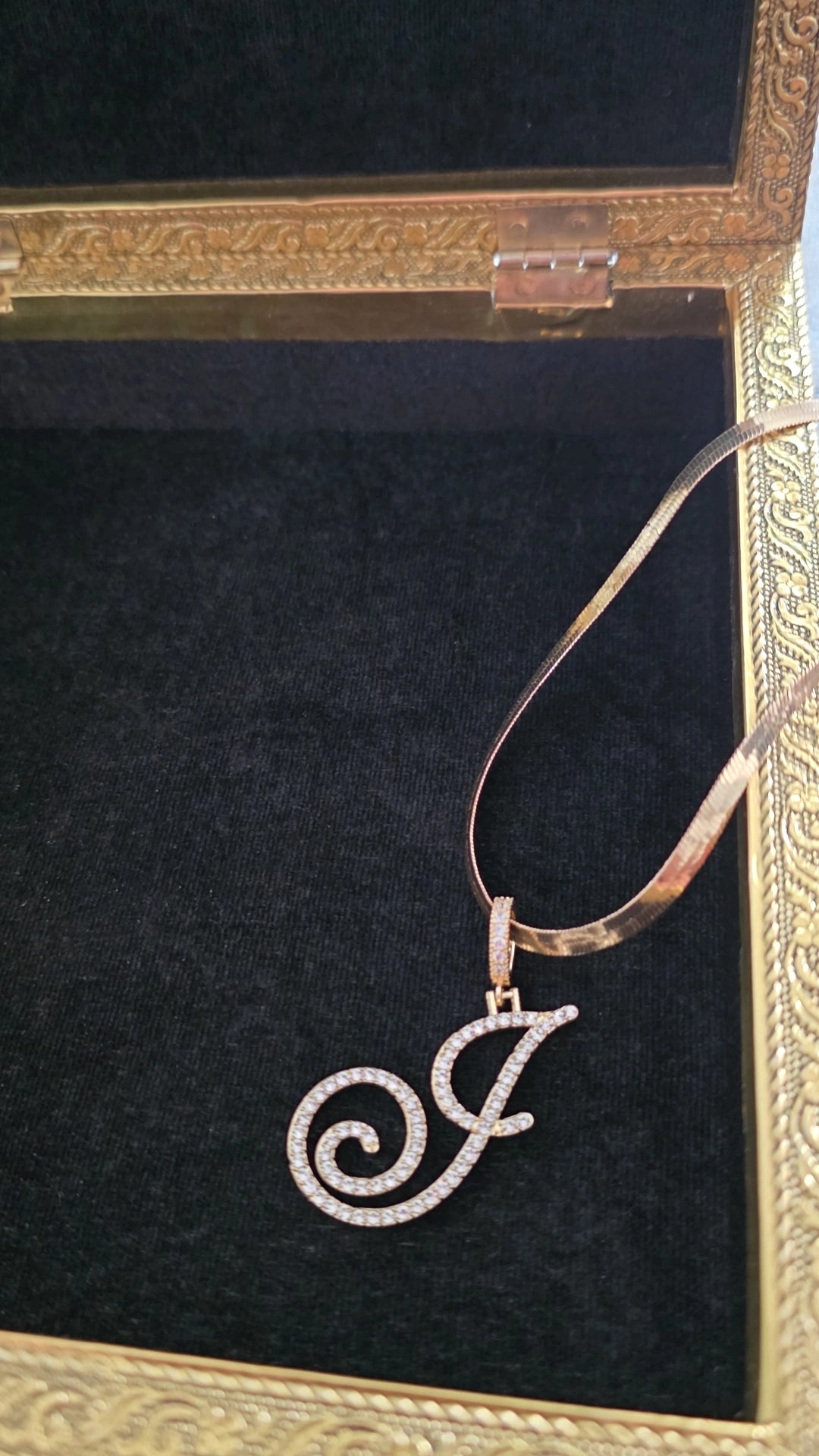 Herringbone Initial Necklace