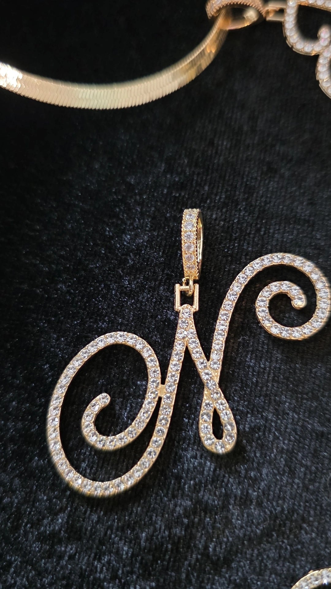 Herringbone Initial Necklace