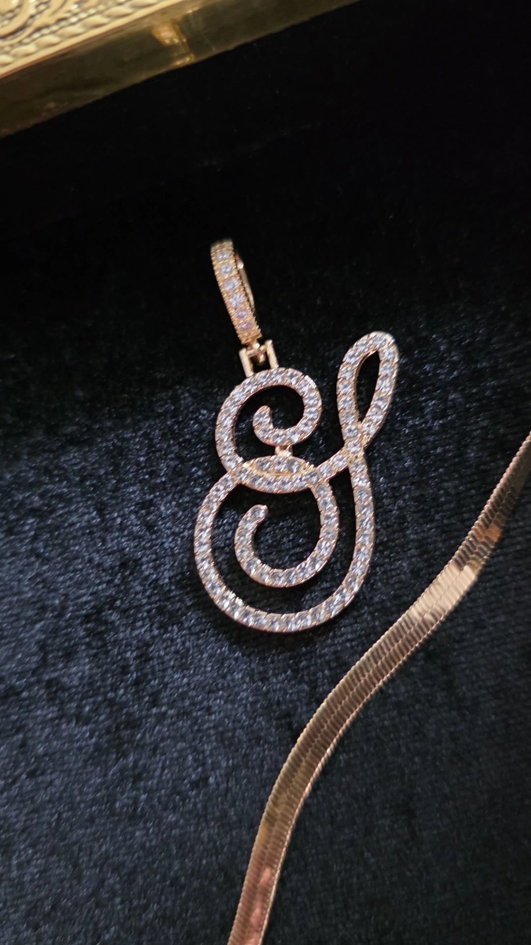 Herringbone Initial Necklace